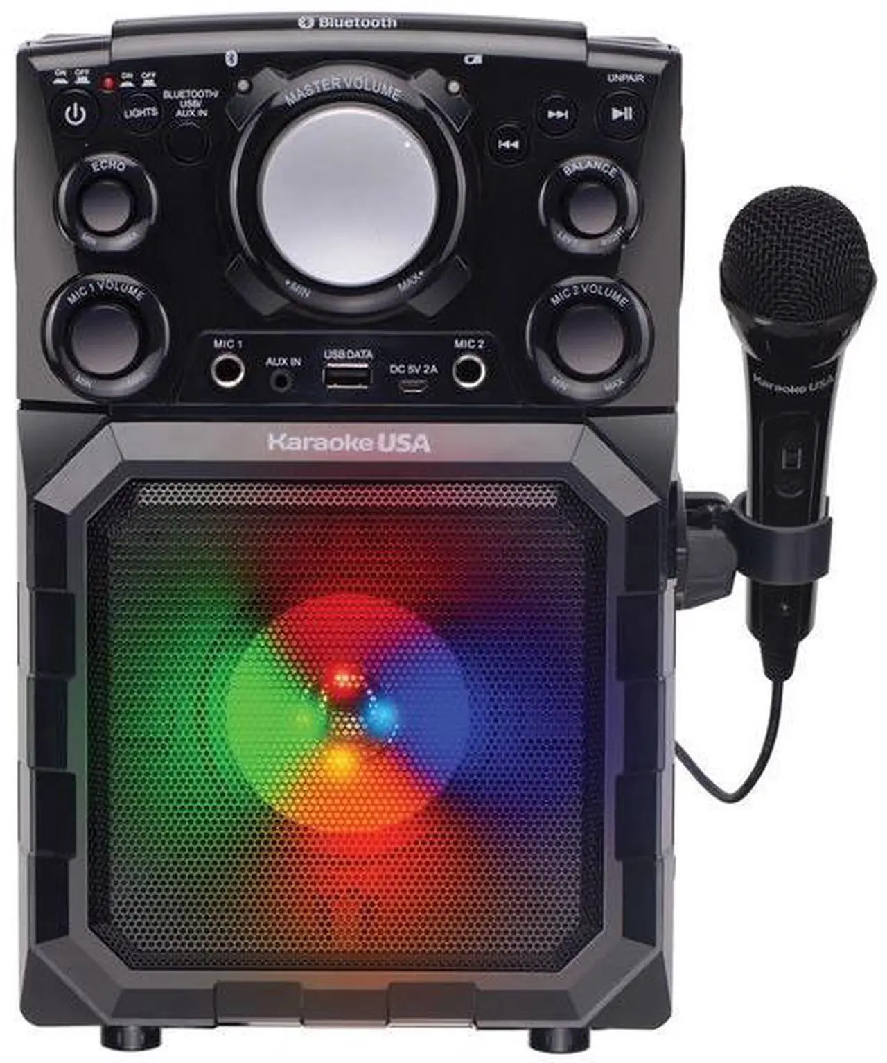 Alt view image 8 of 12 - Karaoke USA GQ410 Portable MP3 Karaoke Player system - Black