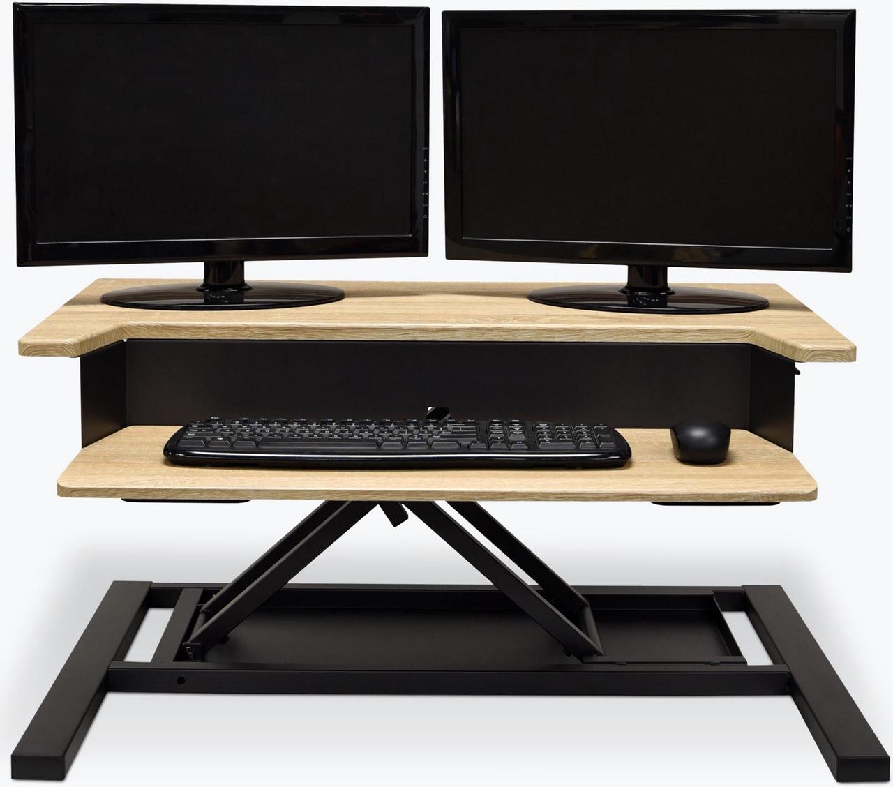 Alt view image 14 of 20 - Luxor LVLUP PRO32-WO Level Up 32 Pro Standing Desk Converter