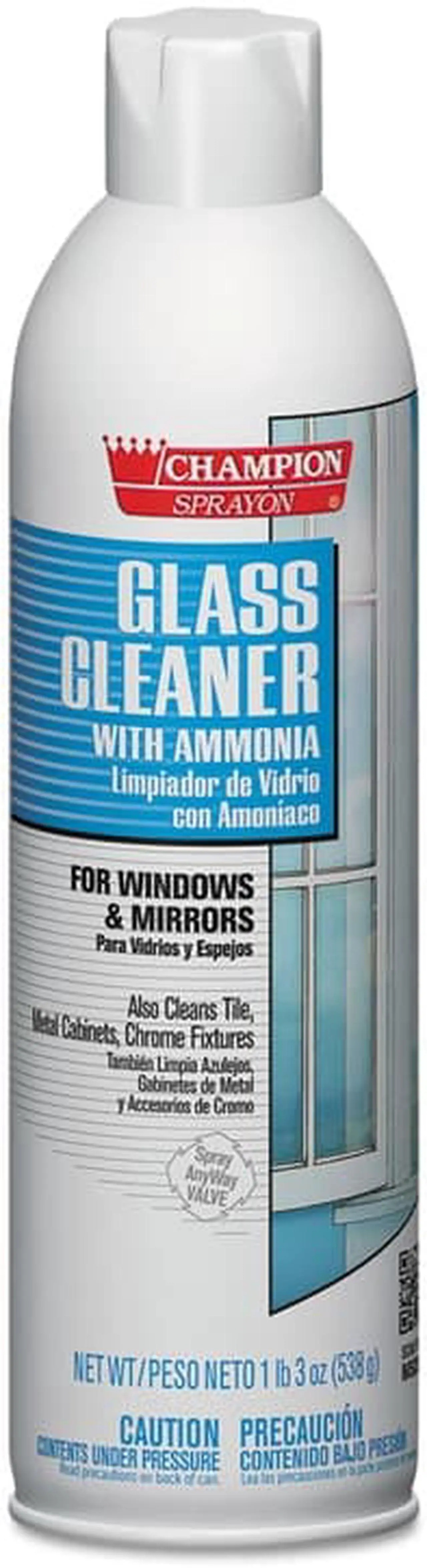 Alt view image 2 of 5 - Champion Sprayon Glass Cleaner with Ammonia 19oz Aerosol 12/Carton 5151