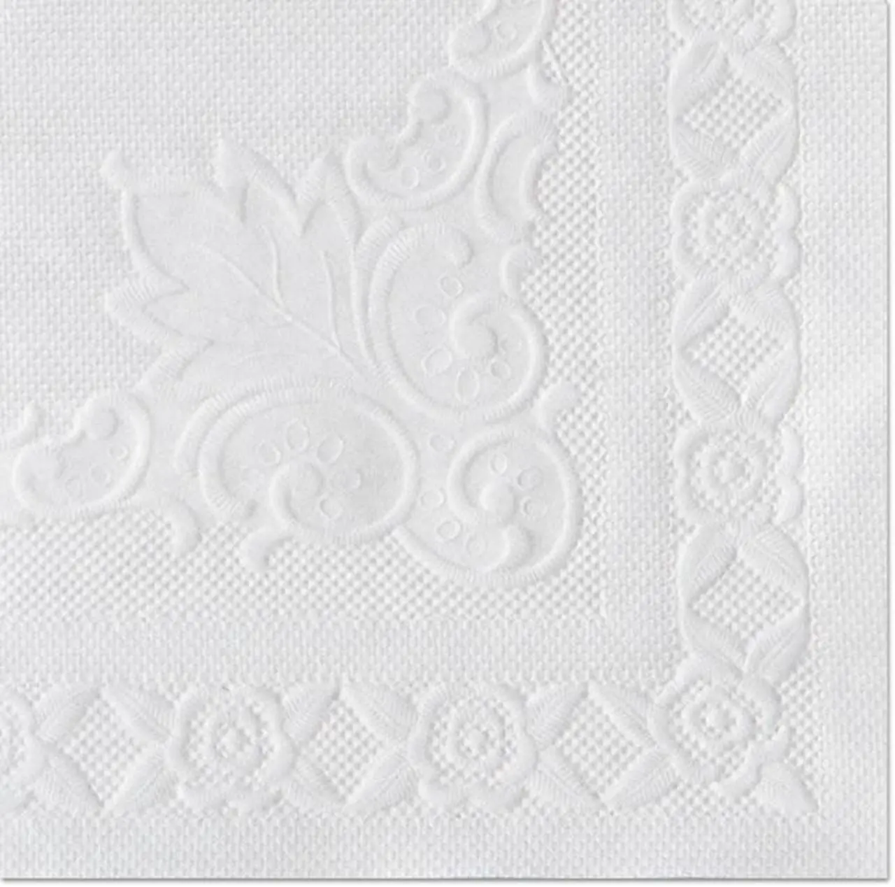 Alt view image 3 of 16 - Hoffmaster PM32052 Knurl Embossed Scalloped Edge Placemats, 9 1/2 x 13 1/2, White, 1000/Carton, 1 Carton