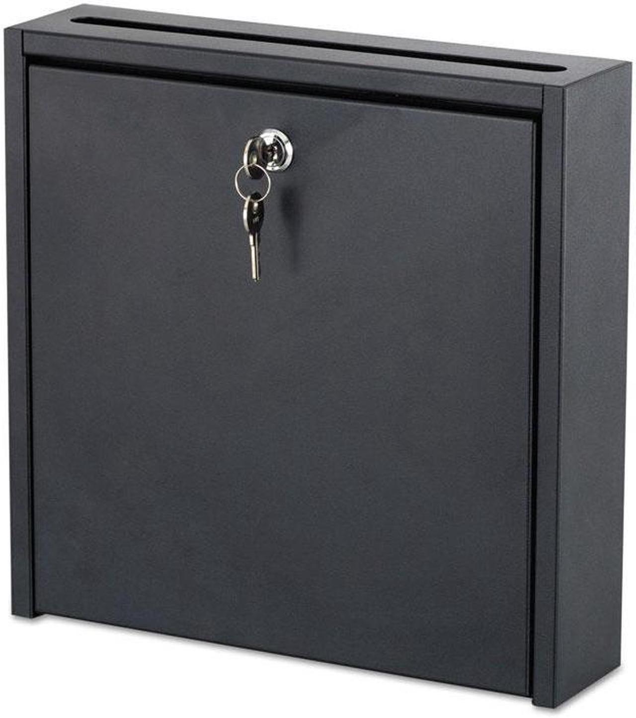 Alt view image 3 of 9 - SAFCO Products 4258BL 12 x 12 x 3 in. Wall-Mountable Interoffice Mailbox, Black