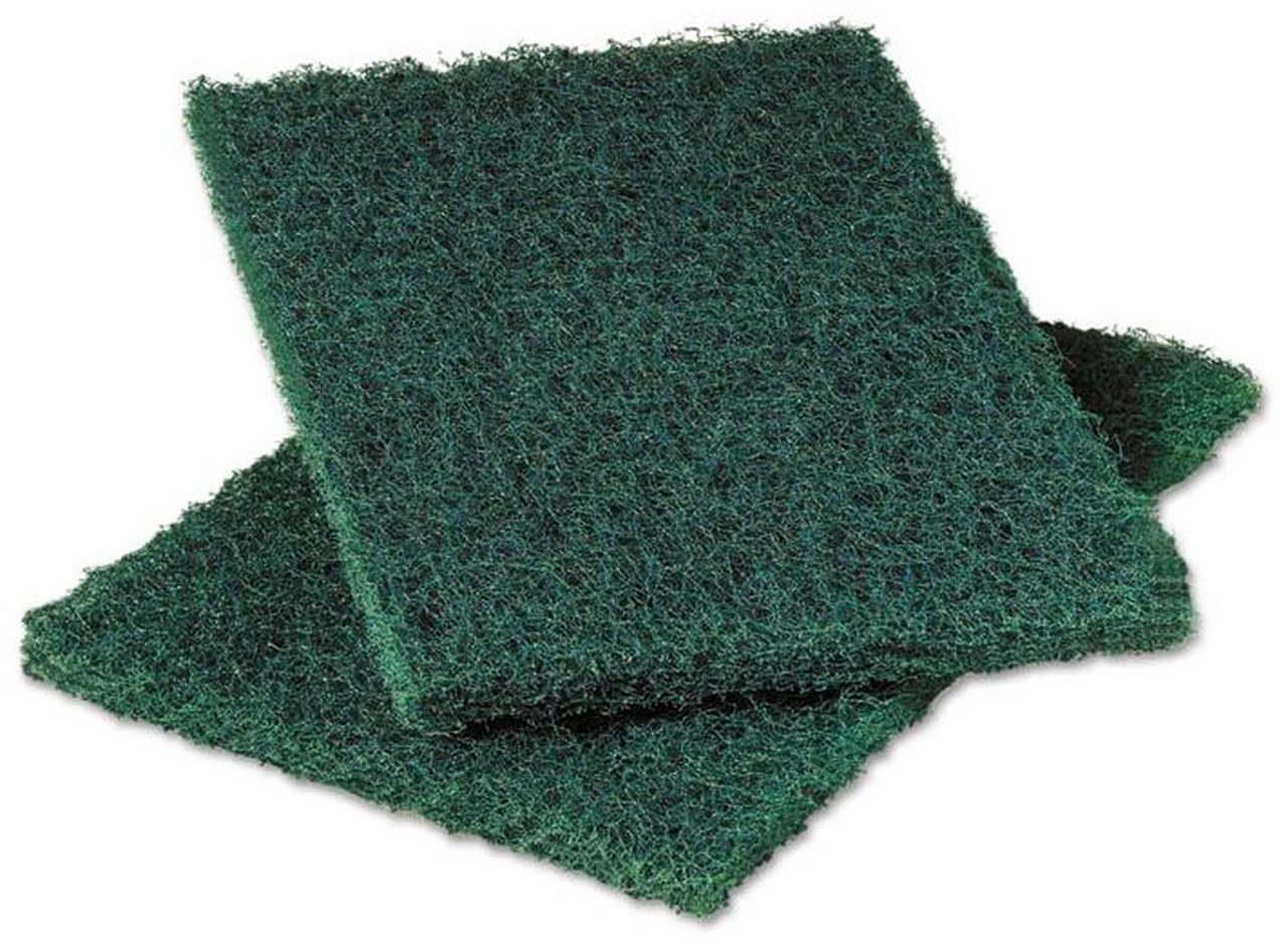 Alt view image 2 of 10 - Scotch-Brite PROFESSIONAL Commercial Heavy-Duty Scouring Pad 86 Green 6 x 9 12/Pack