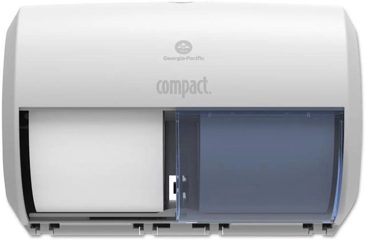 Alt view image 8 of 15 - GEORGIA PACIFIC Compact Horizontal 2-Roll Tissue Dispenser Stnlss Steel 10 1/8 x 6 3/4 x 7 1/8 56798