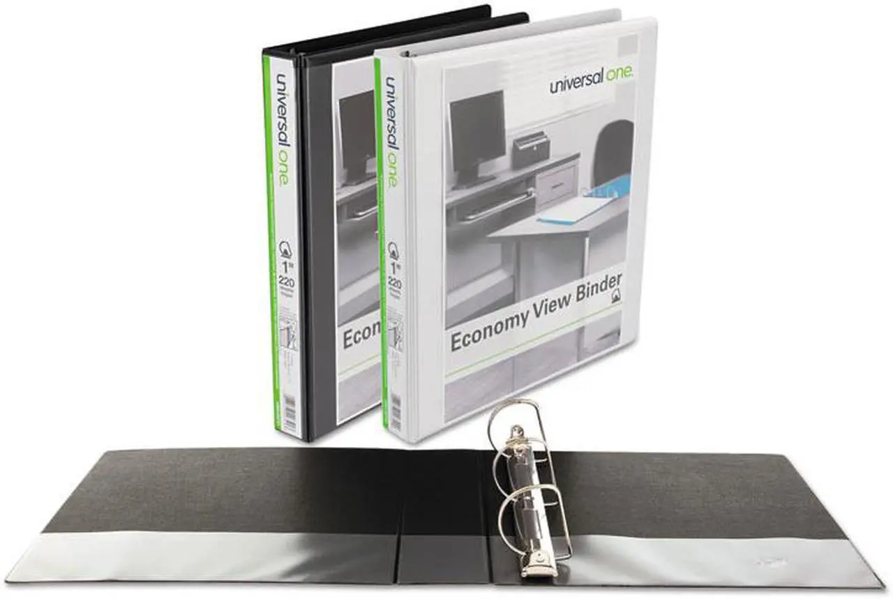 Alt view image 3 of 17 - UNIVERSAL Slant-Ring Economy View Binder 2" Capacity White 4 per Pack 20746PK