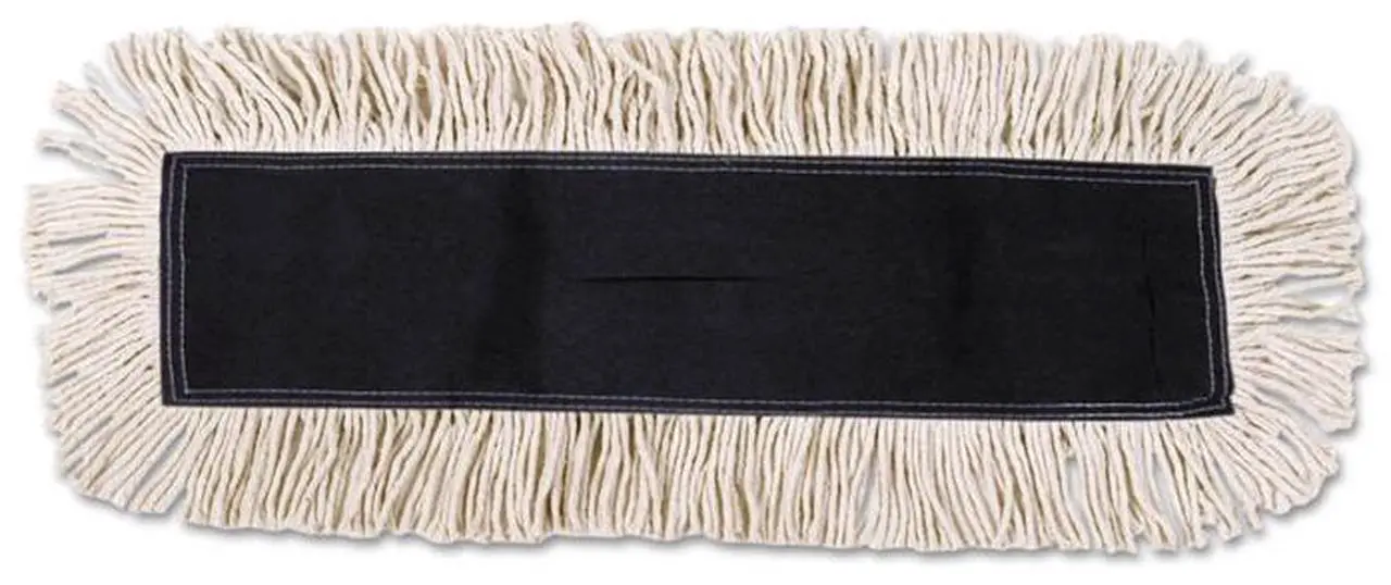 Alt view image 5 of 7 - Boardwalk BWK1624 Disposable Dust Mop Head, Cotton/Synthetic, 24W X 5D, White