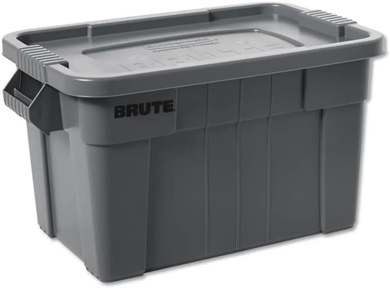Alt view image 3 of 11 - RUBBERMAID COMMERCIAL FG9S3000GRAY Storage Tote W/ Lid, 14 gal, 27-7/8 in L,