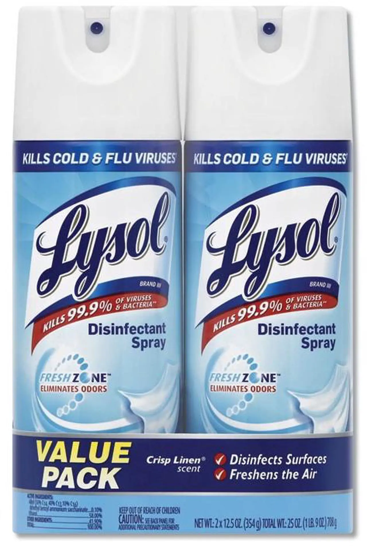 Alt view image 8 of 20 - Lysol Disinfectant Spray Crisp Linen Scent 19oz Aerosol 79329