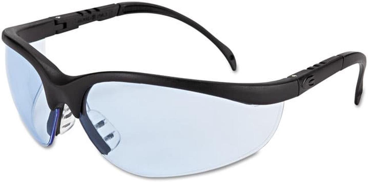 Alt view image 10 of 15 - Crews Klondike Safety Glasses Matte Black Frame Gray Lens KD112