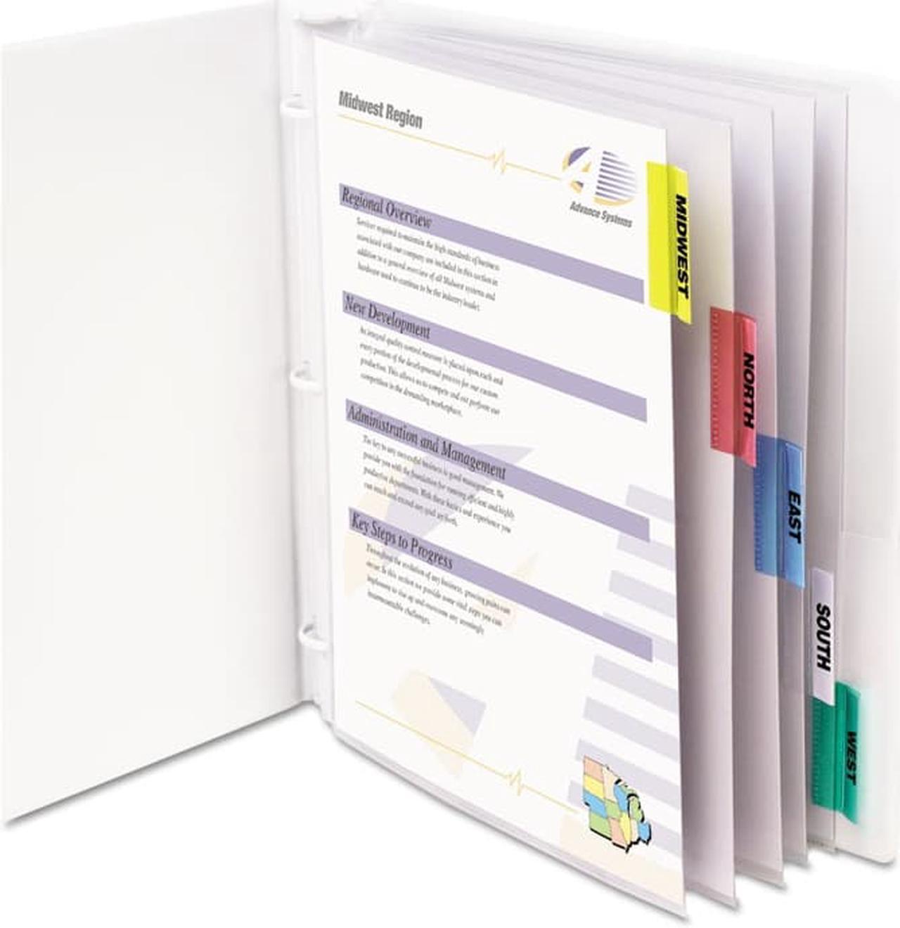 Alt view image 10 of 18 - C-Line Sheet Protectors with Index Tabs Assorted Color Tabs 2" 11 x 8 1/2 5/ST