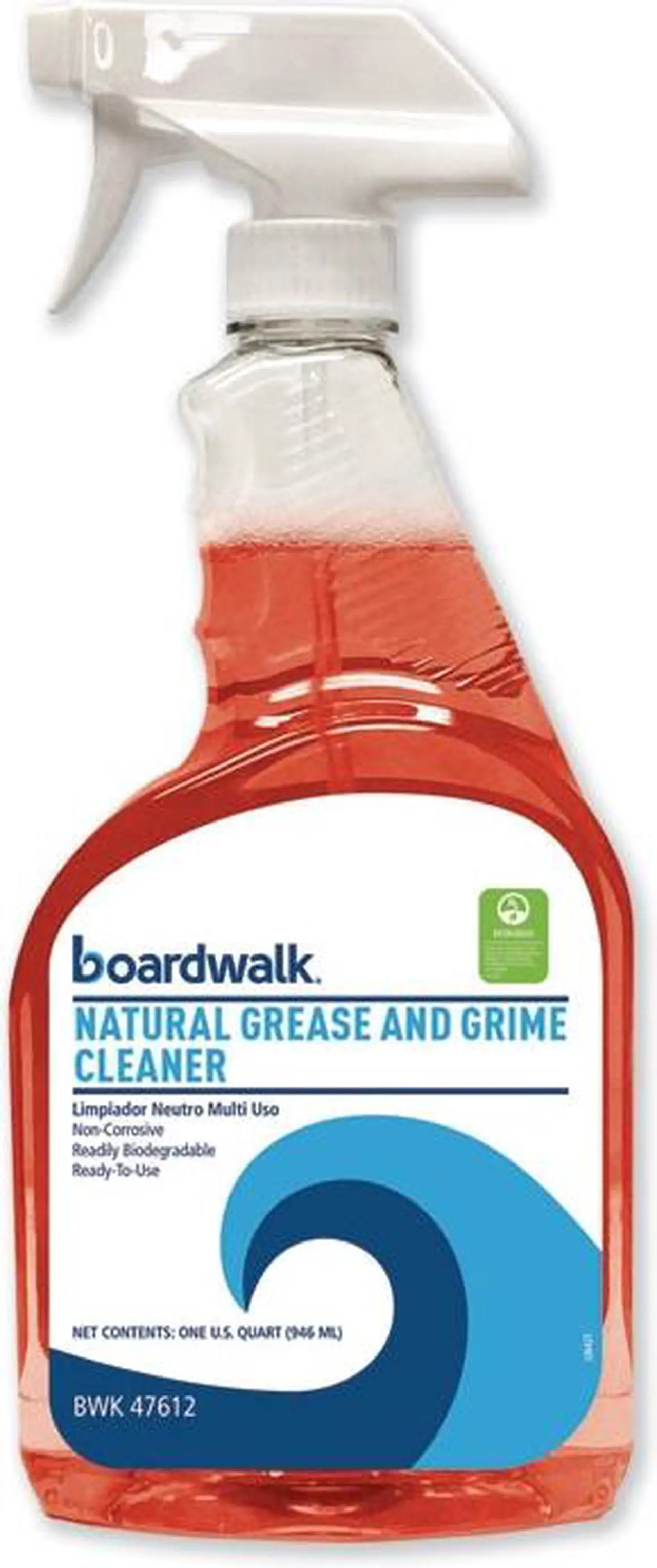 Alt view image 7 of 13 - Boardwalk BWK47612EA Green Grease and Grime Cleaner, 32 oz. Spray Bottle