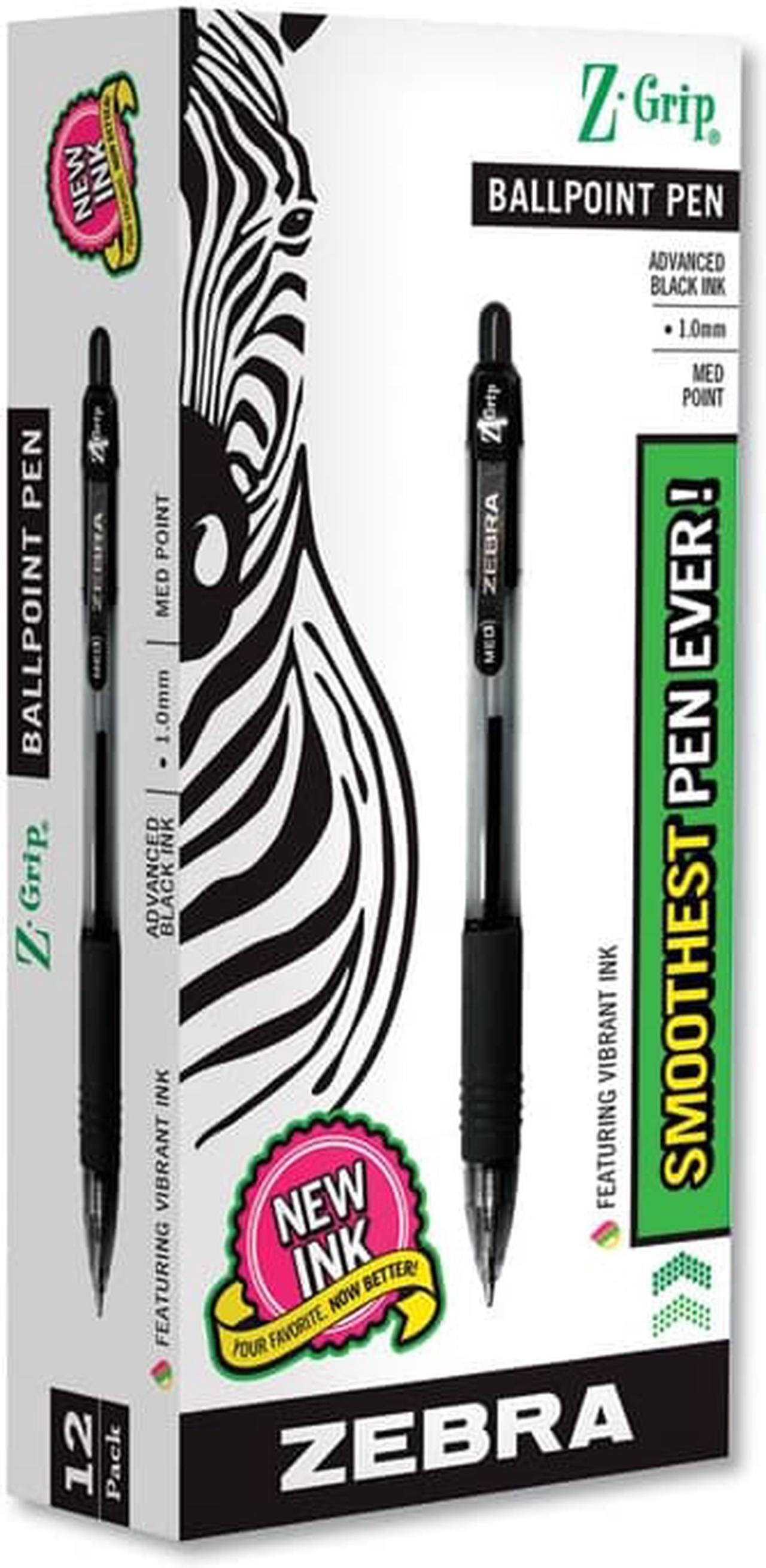Alt view image 7 of 12 - Zebra Z-Grip Retractable Ballpoint Pen Assorted Ink Medium Point 24/Pack 12271