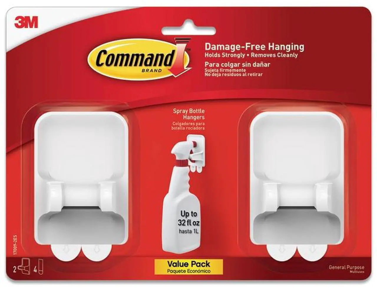 Alt view image 7 of 7 - 3M Scotch CMD-GR Command Grippers and Hangers: Spray Bottle Hanger [2-pack] (White) *2-pack