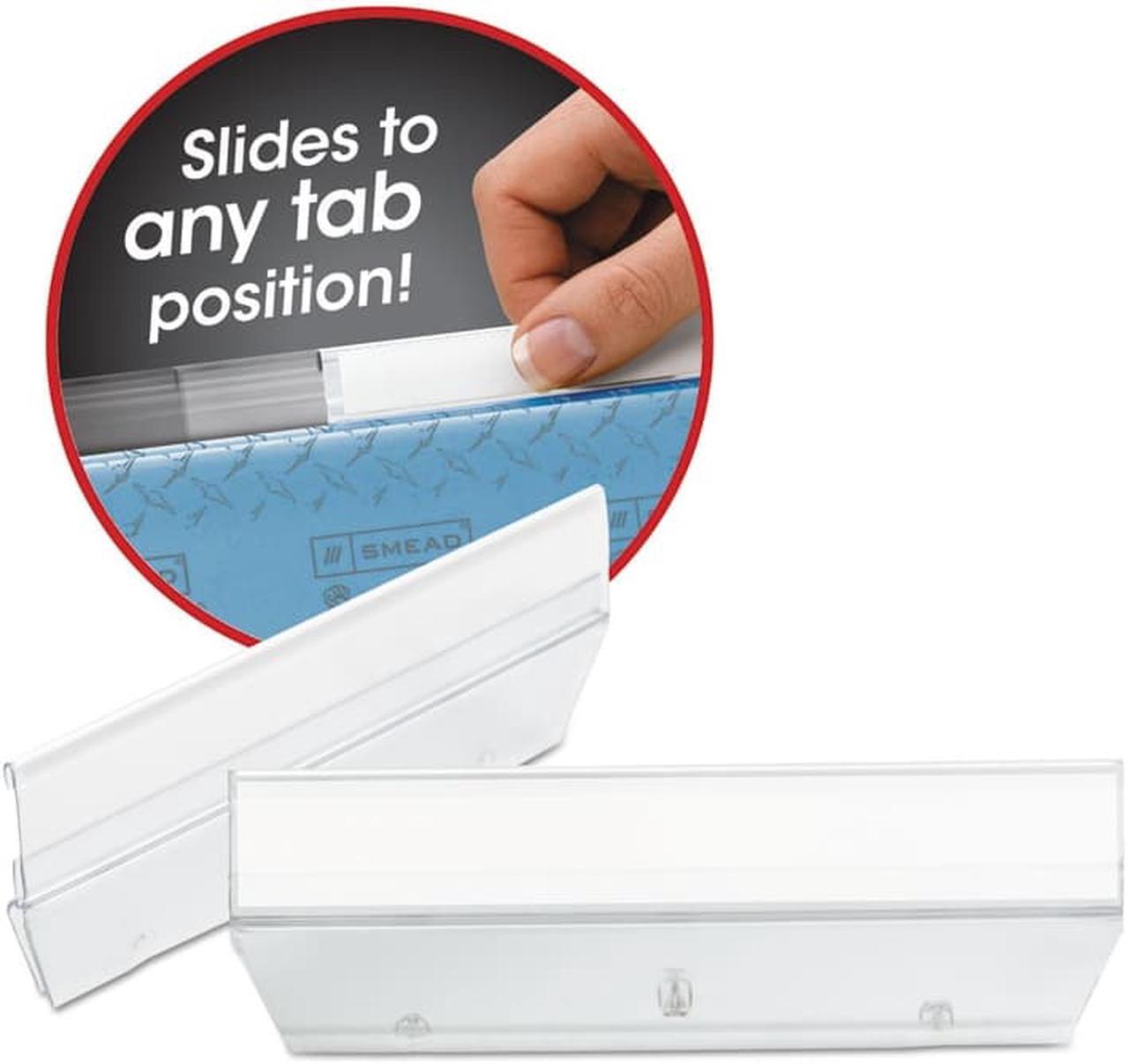 Alt view image 7 of 18 - Smead Easy Slide Hanging Folder Tab 1/3 Tab 3 1/2 in Clear 18/Pack 64626