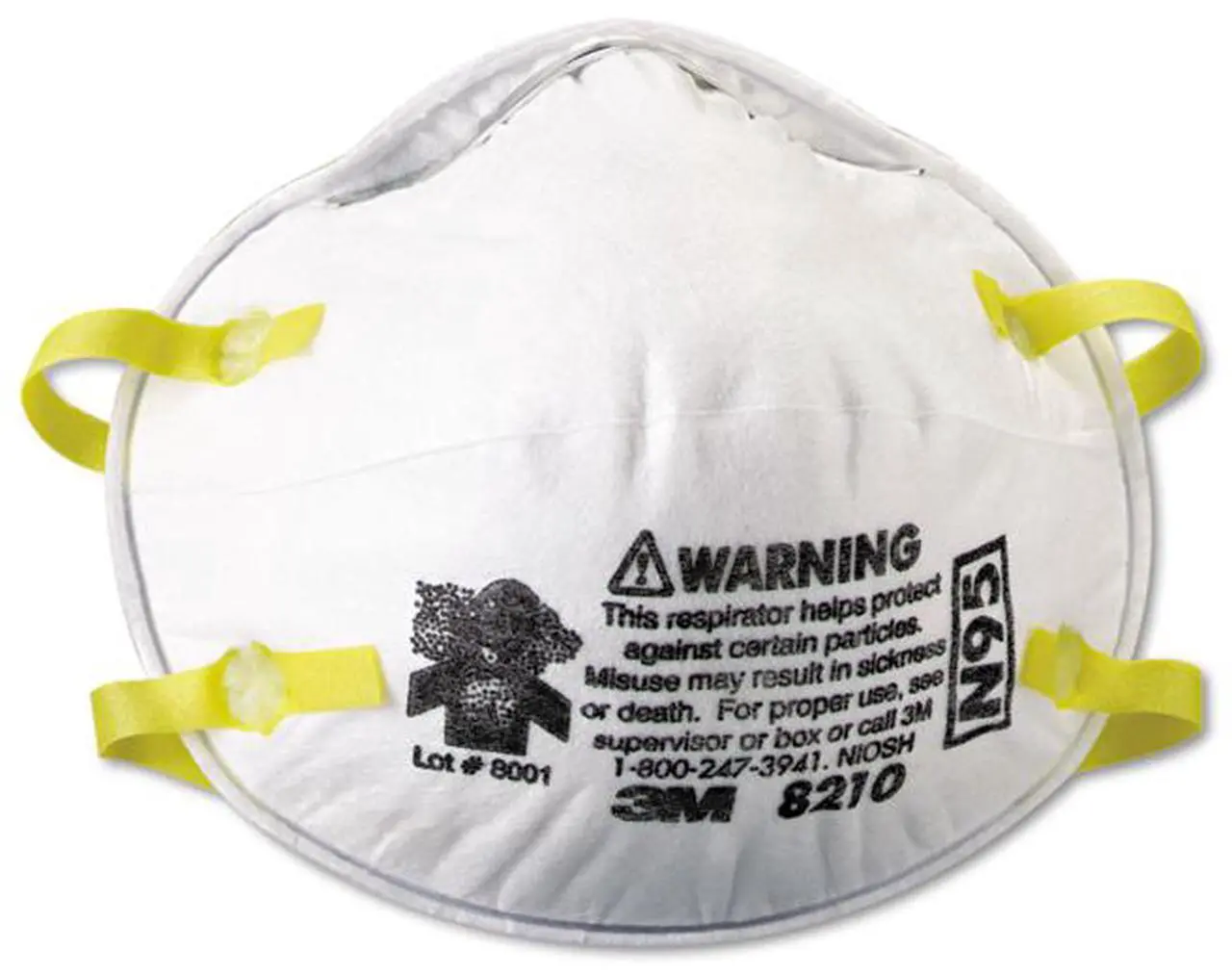Alt view image 3 of 13 - 3M Particulate Respirator N95 20/BX White 46457