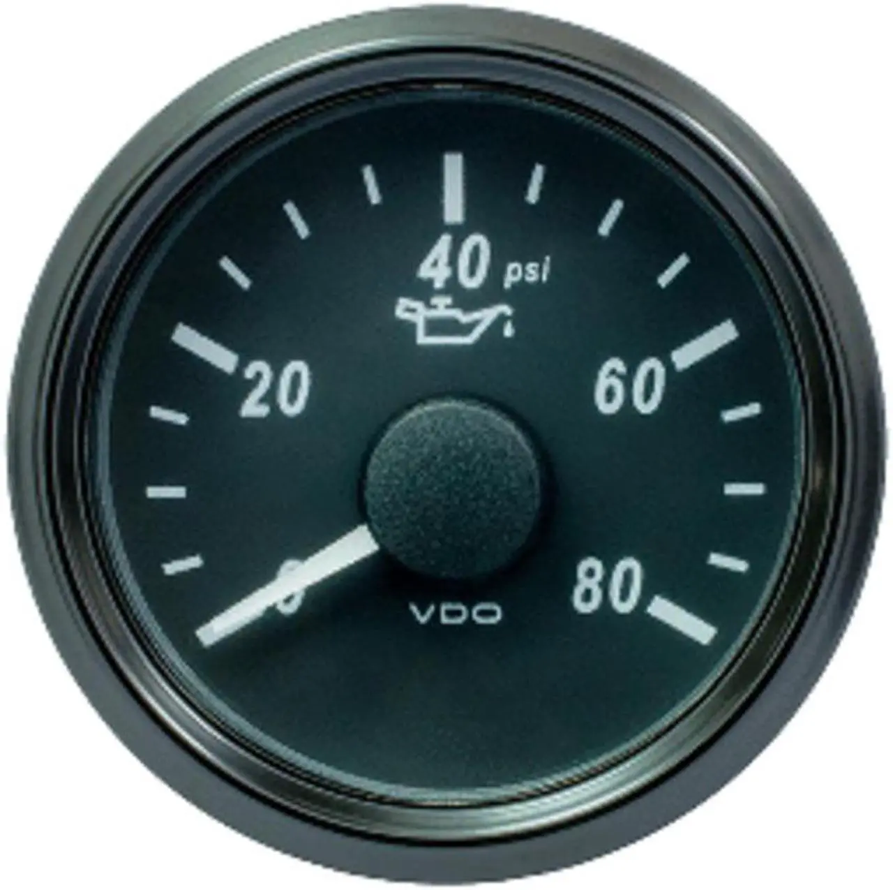Alt view image 2 of 2 - VDO SINGLEVIU 52MM (2-1/16) OIL PRESSURE GAUGE - 80 PSI
