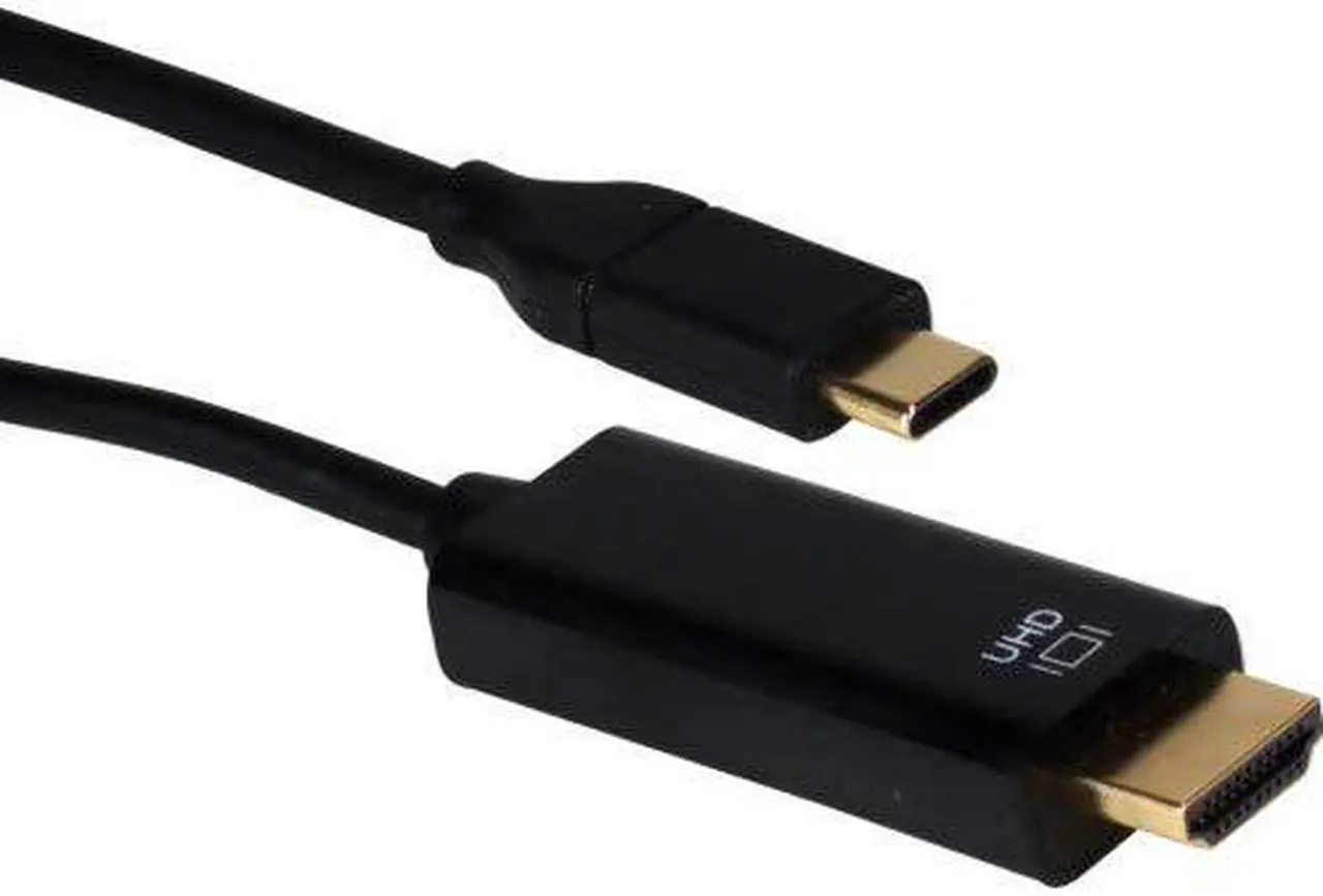 Alt view image 4 of 6 - QVS USBCHD-06 6 ft. USB-C-Thunderbolt 3 to HDMI Ultra HD Video Converter Cable