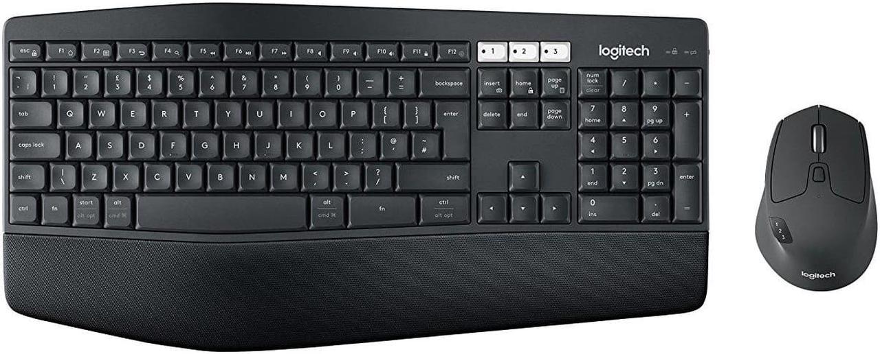 Alt view image 10 of 16 - Logitech MK850 Performance Wireless Keyboard and Mouse Combo - USB Wireless Bluetooth/RF USB Wireless Bluetooth/RF Optical - 1000 dpi - 8 Button - Scroll Wheel - AAA, AA - Compatible with Desktop ...