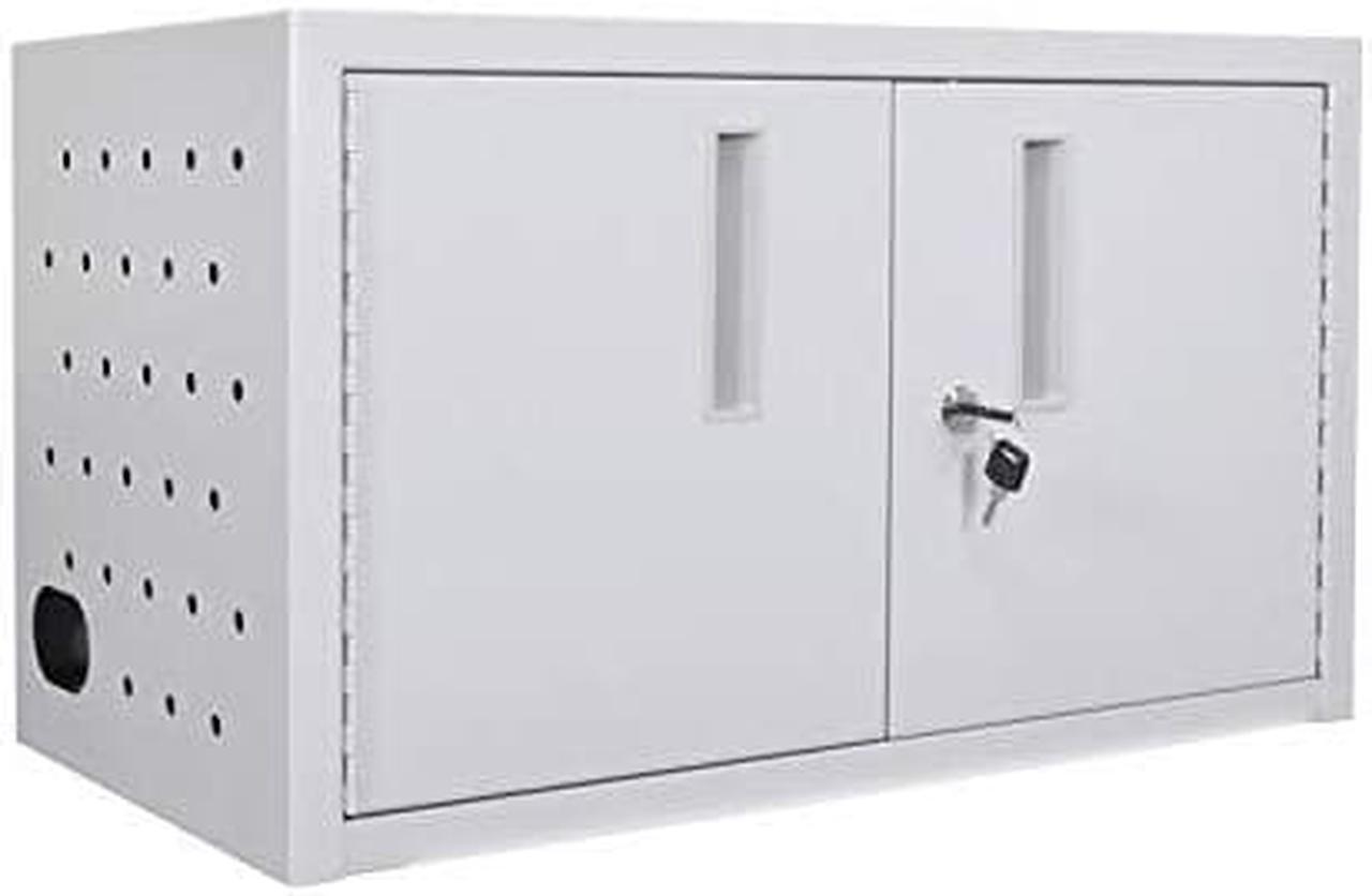 Alt view image 4 of 4 - Luxor Classroom Library Office 16 Tablet Wall/Desk Charging Box, Stores Up to 16 Mobile Devices