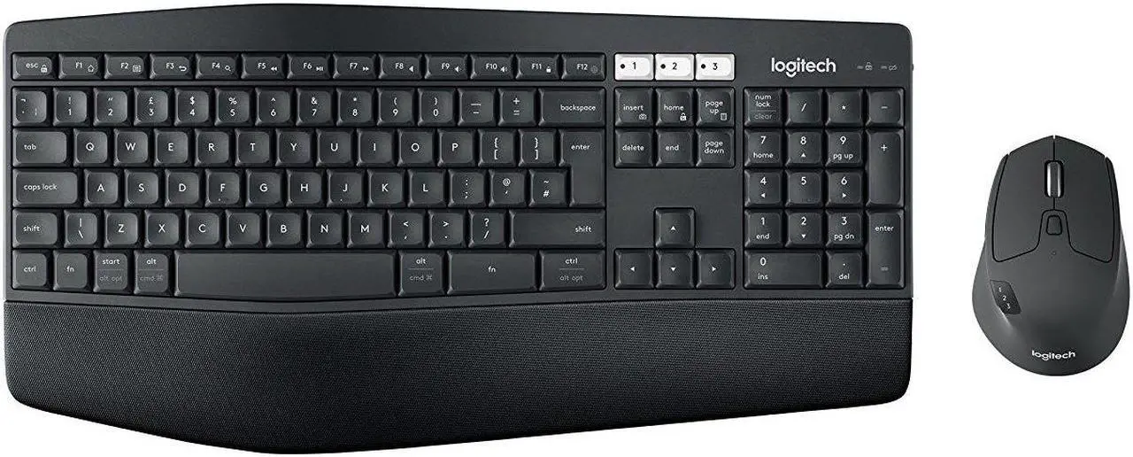 Alt view image 11 of 16 - Logitech MK850 Performance Wireless Keyboard and Mouse Combo - USB Wireless Bluetooth/RF USB Wireless Bluetooth/RF Optical - 1000 dpi - 8 Button - Scroll Wheel - AAA, AA - Compatible with Desktop ...
