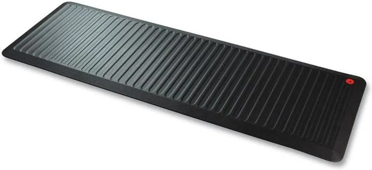 Alt view image 5 of 20 - Floortex FCA2471XVBK AFS-TEX 6000 Active Anti-fatigue Mat, Counter, Stand-up Desk, Workstation, Reception - 24" Length x 12" Width - Polyvinyl Chloride (PVC) - Black