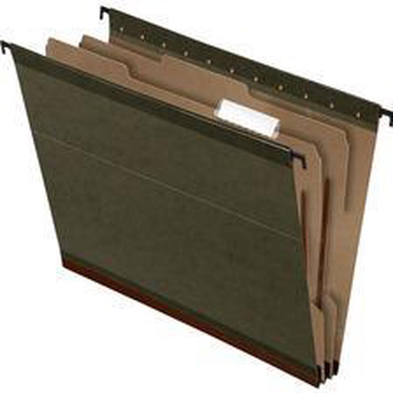 Alt view image 11 of 14 - Tops Pendaflex 59254 2   Expansion Hang Folders  Letter  6-Section  GN  10/box