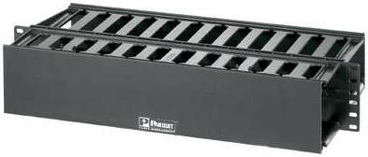 Alt view image 8 of 11 - Panduit WMPF1E PANDUIT PatchLink Horizontal Cable Manager - Cable Manager - Black - 2U Rack Height - 19" Panel Width