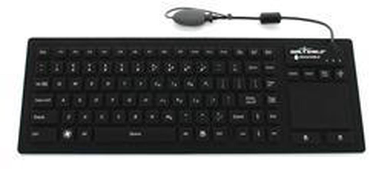 Alt view image 2 of 2 - SEAL TOUCH GLOW SILICONE WIRED BACKLIT KEYBOARD W TOUCH PAD  DISHWASHER SAFE