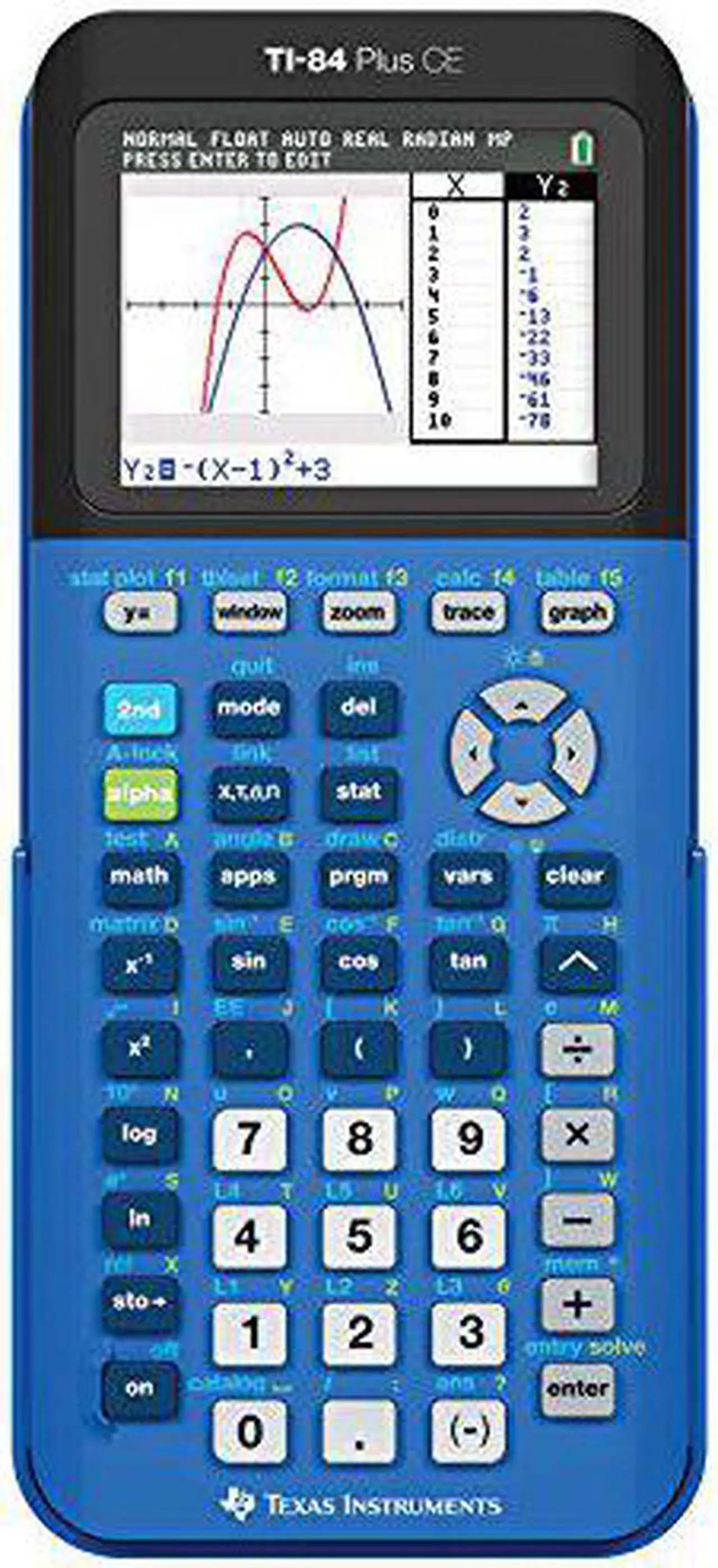 Alt view image 8 of 11 - Texas Instruments TI-84 Plus CE Graphing Calculator - Blue