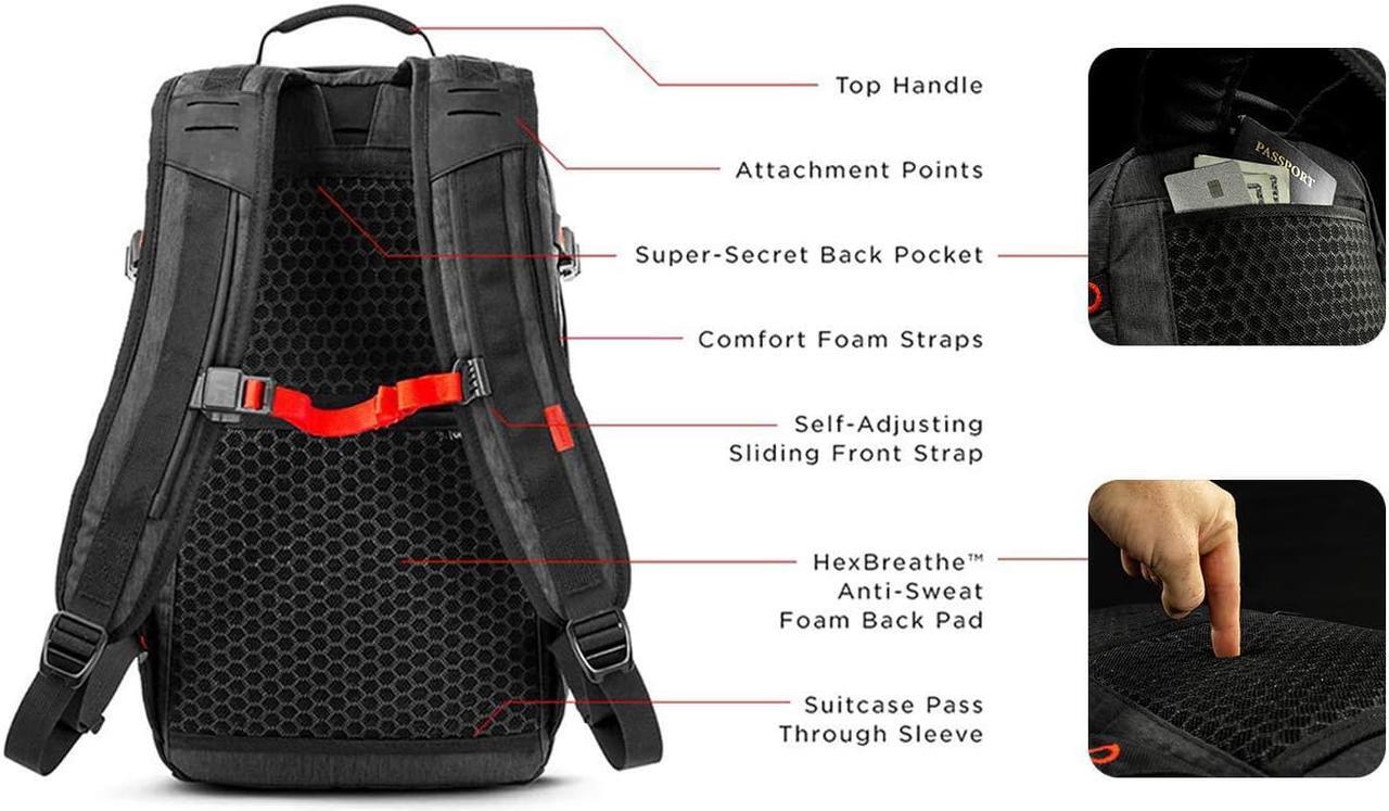 Alt view image 5 of 15 - Keysmart Urban 21 Commuter Backpack - Black