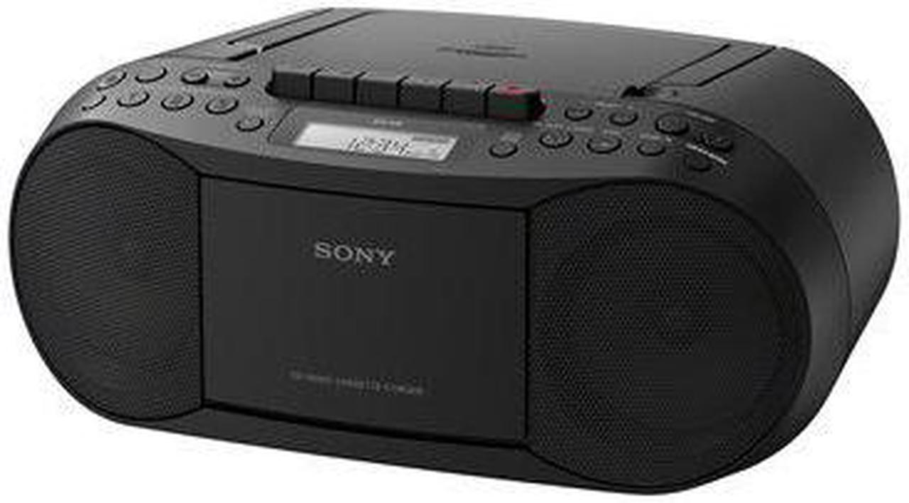 Alt view image 6 of 11 - Sony Stereo CD/Cassette Boombox Home Audio Radio - Black