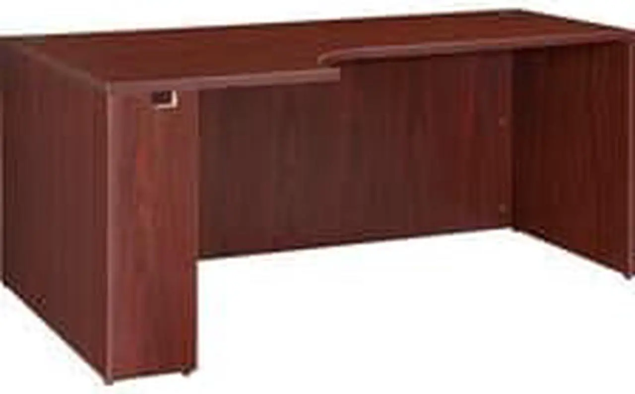 Alt view image 4 of 6 - Lorell 69910 Essentials Left Rectangular Credenza 64.9" Width29.5" Height - Laminate, Mahogany