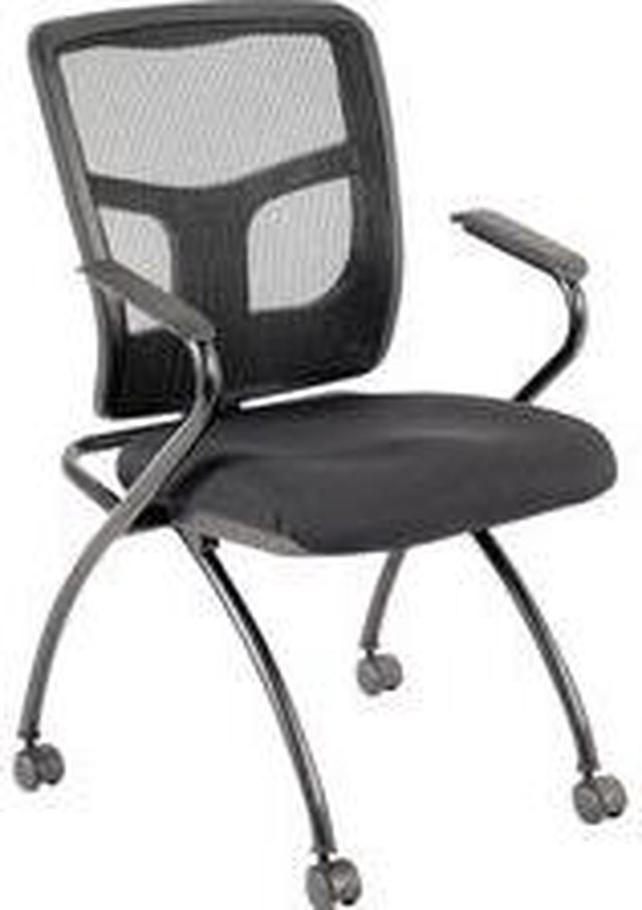 Alt view image 9 of 10 - Lorell Guest Chair 24-2/5"Wx24"Dx37"H 2/CT Black 84374