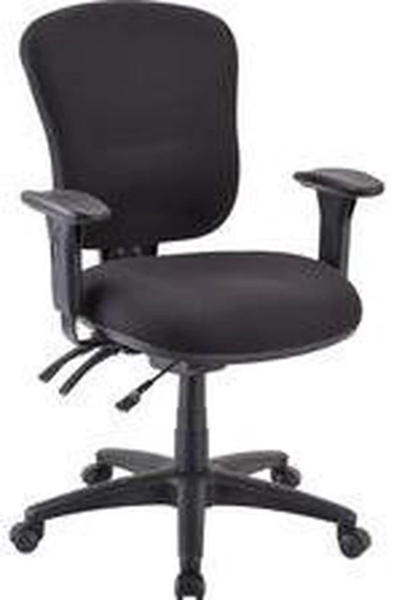 Alt view image 9 of 15 - Lorell Mid-back Task Chair 26-3/4"x26"x39-1/4"-42" Black 66128