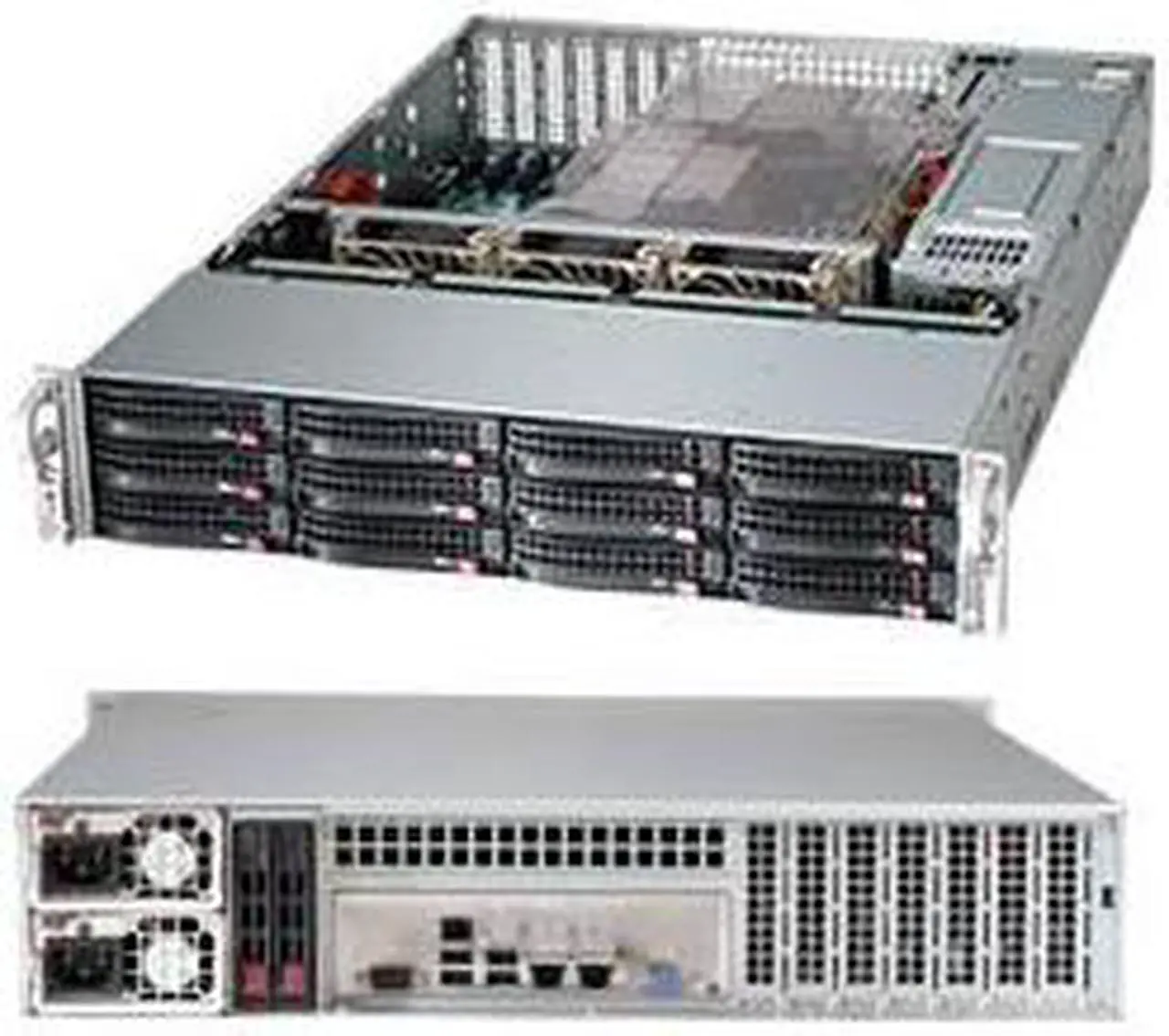 Alt view image 4 of 4 - Supermicro SuperChassis 826BE1C-R920LPB - 2U Support - 12 Hot-swap SAS/SATA Bay