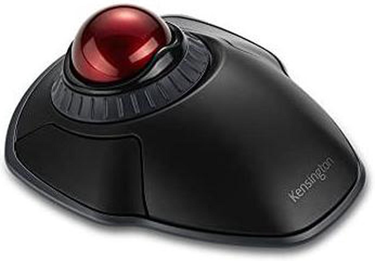 Alt view image 8 of 20 - Kensington Orbit Wireless Trackball with Scroll Ring - Black - Optical - Wireless - Bluetooth - 2.40 GHz - Black, Red - 1600 dpi - Scroll Ring, Scroll Ball - Symmetrical