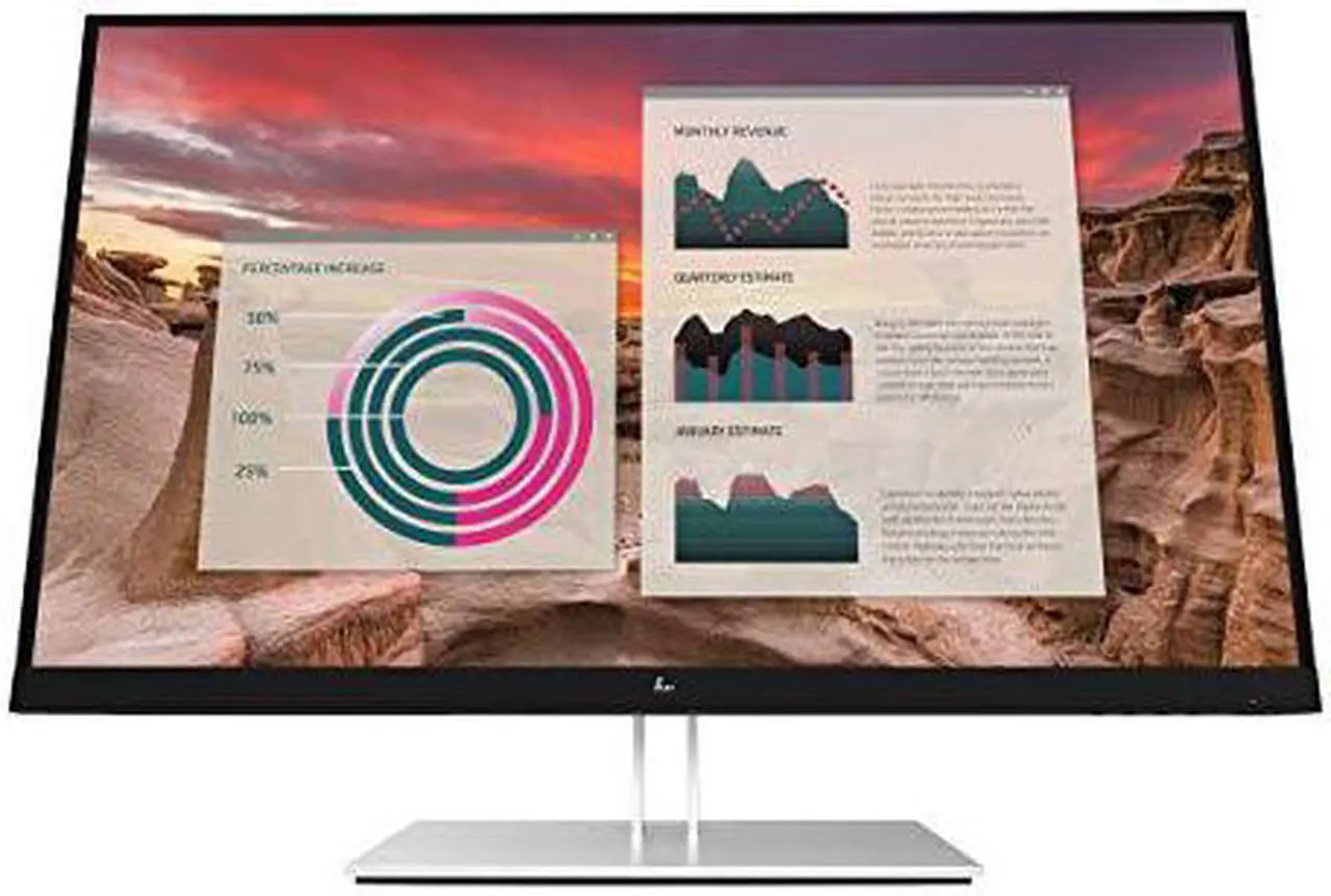 Alt view image 7 of 20 - HP 27" IPS QHD Monitor 5ms GTG HDMI, DisplayPort, USB-C Flat Panel E27u G4 189T3AA#ABA