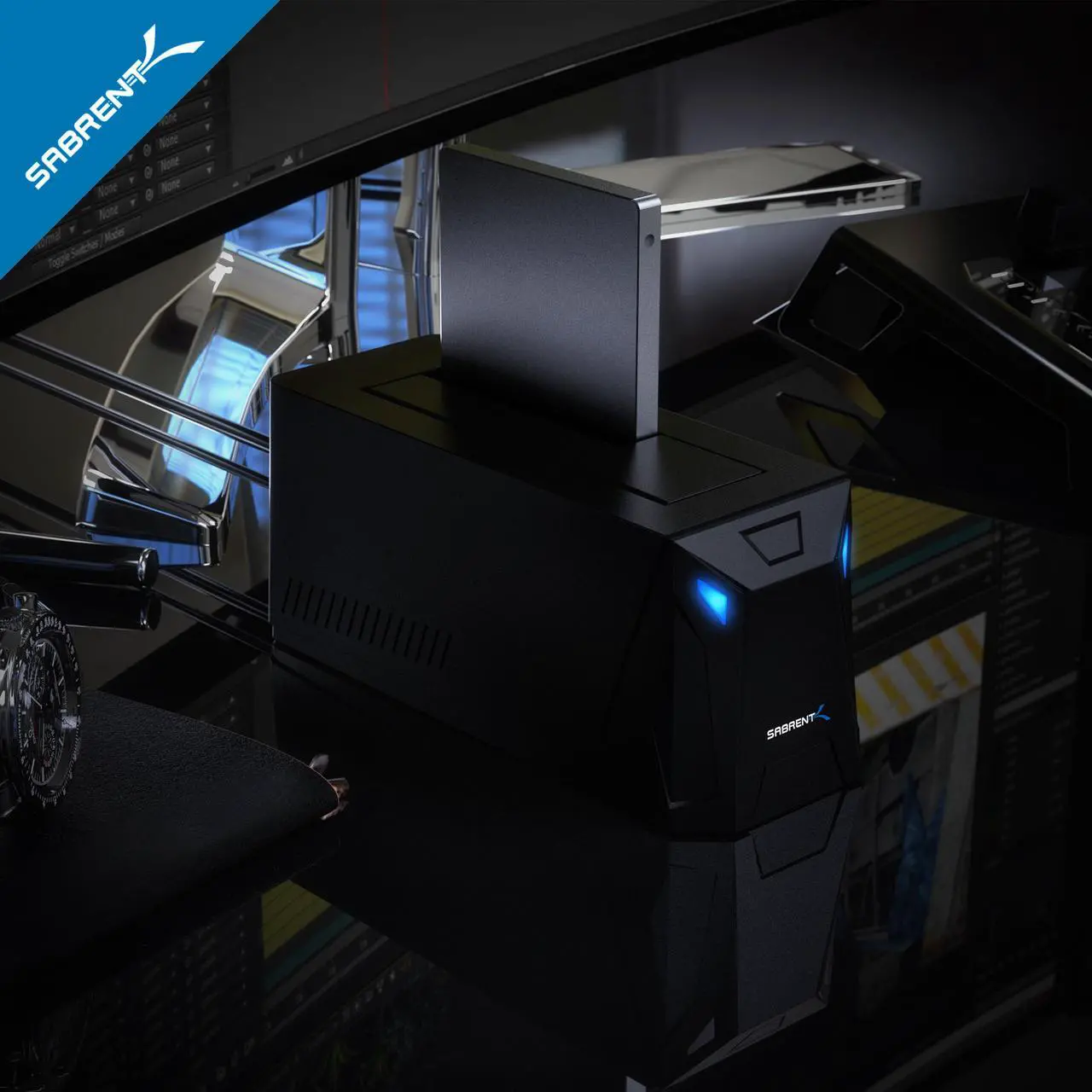 Alt view image 8 of 8 - SABRENT USB 3.0 to SATA External Hard Drive Docking Station for 2.5" or 3.5"' HDD, SSD [Support UASP] (EC-UBLB)