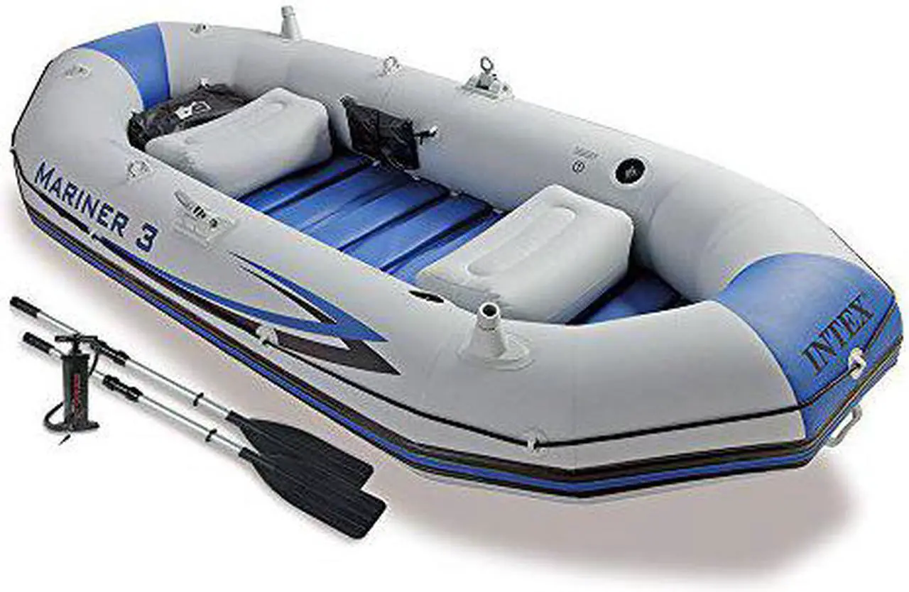Alt view image 7 of 16 - Intex Mariner 3-Person Inflatable Boat Set