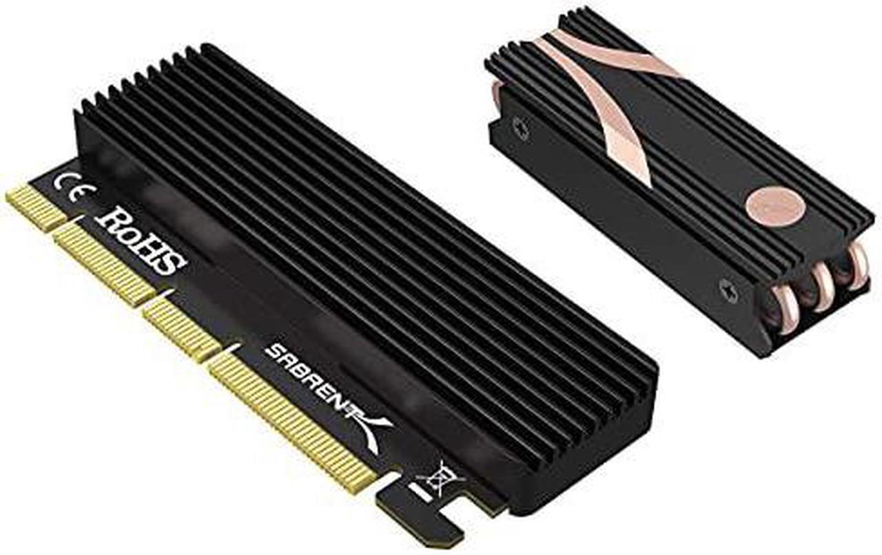 Alt view image 9 of 18 - SABRENT NVMe M.2 SSD to PCIe X16/X8/X4 Card with Aluminum Heat Sink (EC-PCIE)