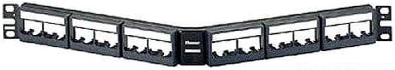 Alt view image 5 of 13 - PANDUIT CPPLA24WBLY Angled Patch Panel,Mini-Com,Rack Mt,24P