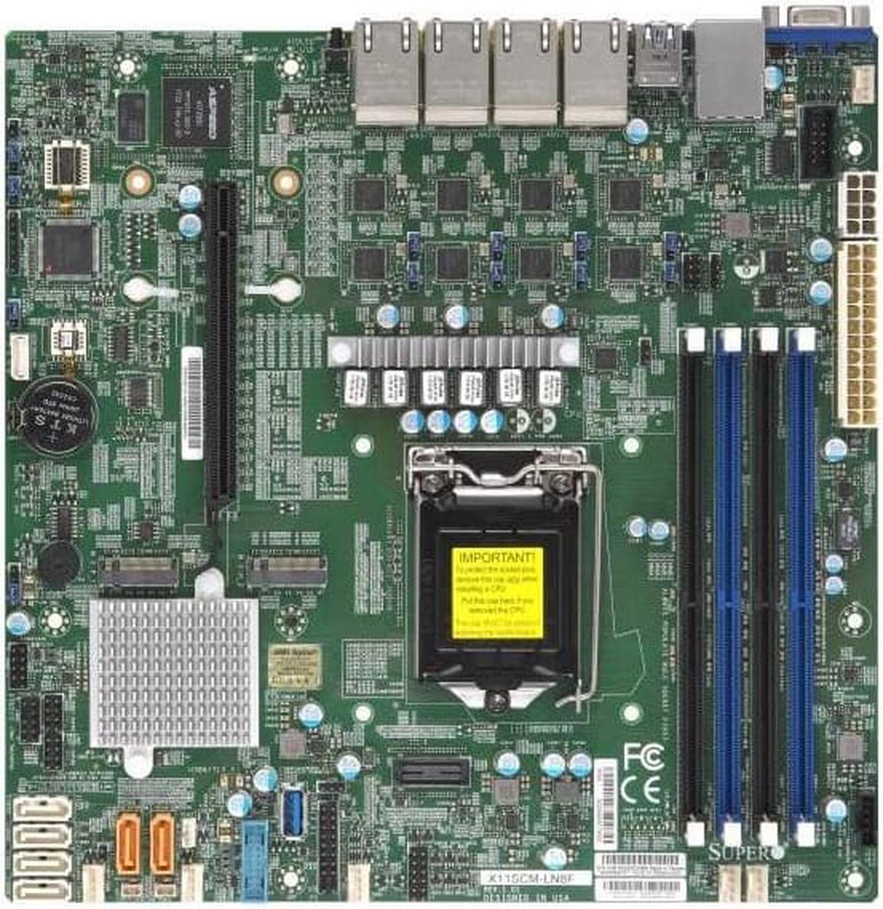 Alt view image 4 of 5 - SuperMicro X11SCM Intel C246 Chipset DDR4 Socket H4 LGA-1151 microATX Motherboard X11SCM-LN8F