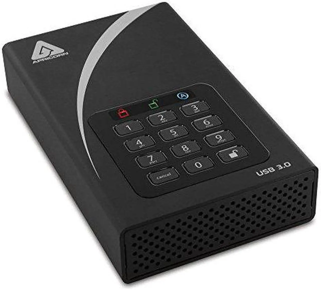 Alt view image 9 of 11 - APRICORN Aegis Padlock DT 4TB USB 3.0 External Hard Drive ADT-3PL256-4000 Black
