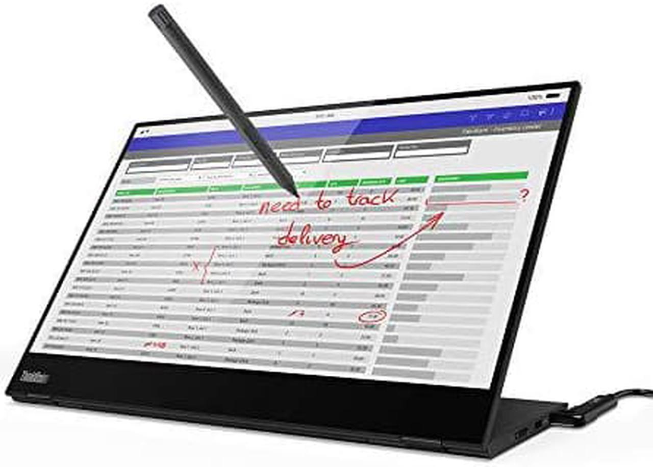 Alt view image 10 of 20 - Lenovo ThinkVision M14t 14" USB-C Mobile Monitor with Touch Screen