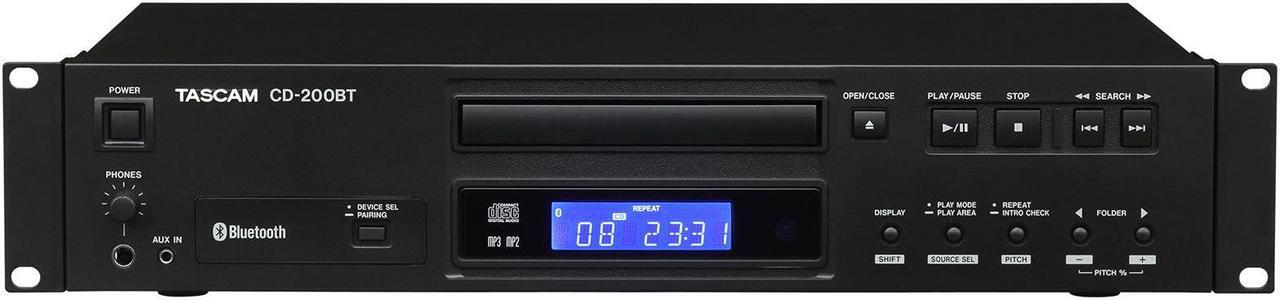 Alt view image 13 of 15 - TASCAM CD-200BT Professional 2U Rackmountable CD Player & Bluetooth Receiver
