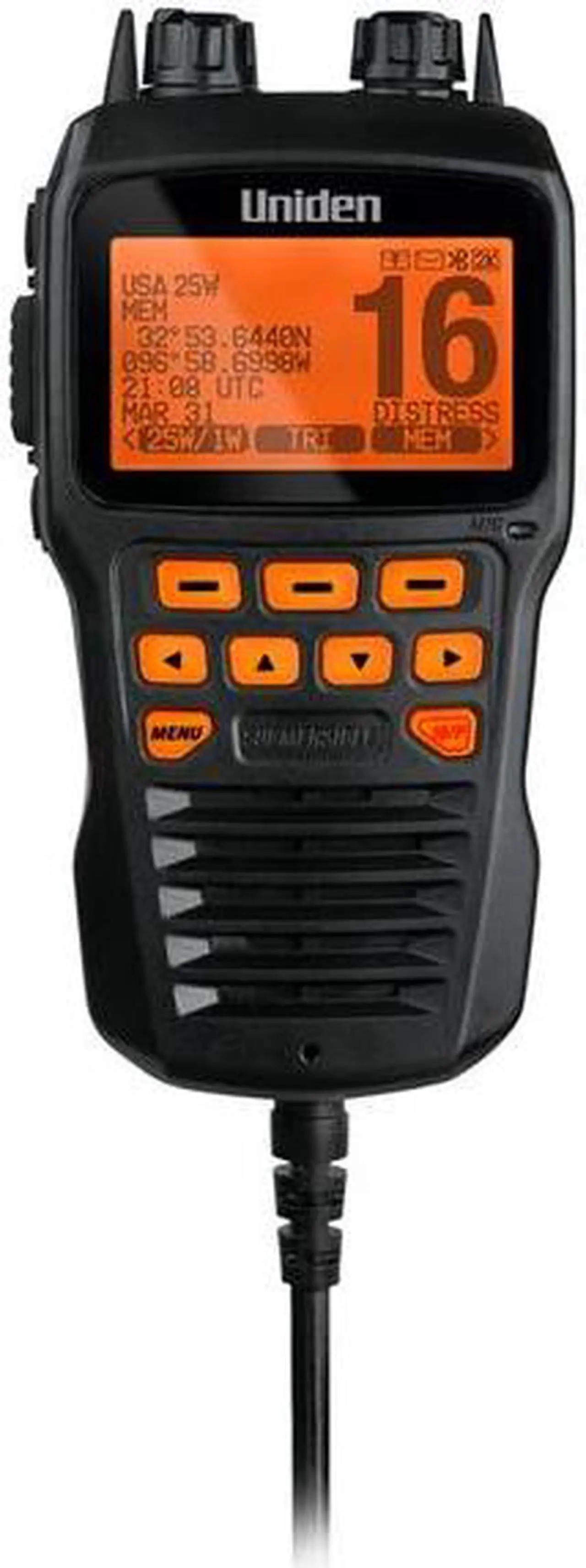 Alt view image 4 of 5 - Uniden Remote Mic f/UM725 VHF Radios - Black
