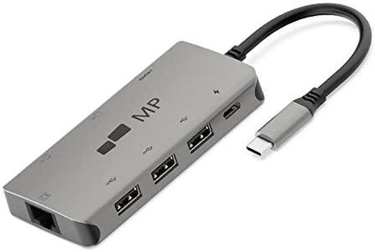 Alt view image 12 of 17 - Mobile Pixels 8-in-1 USB C Hub/Adapter/Dongle USB 3.0 Ports, Ethernet Port, 4K HDMI Port, SD Card Slot, Micro SD Card Slot, USB-C Charging Port, Portable for All Type C Laptops (Space Gray)