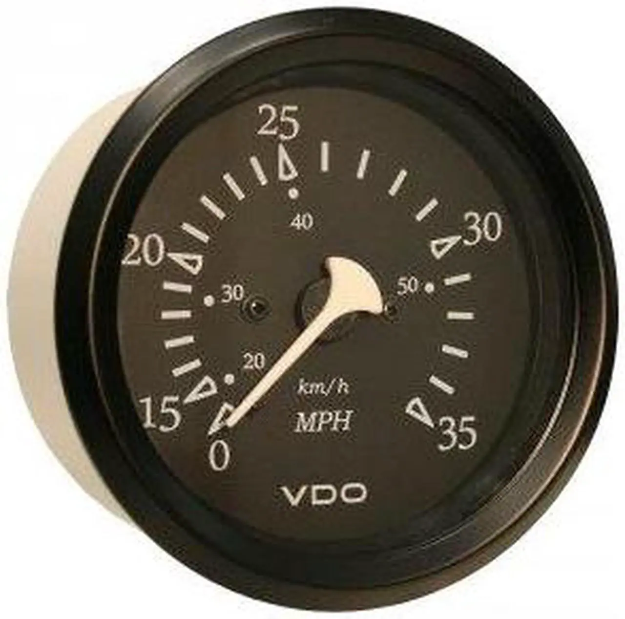 Alt view image 7 of 7 - VDO Allentare Black Pitot Speedometer 35 MPH - Black Bezel 35 Mph Speedometer
