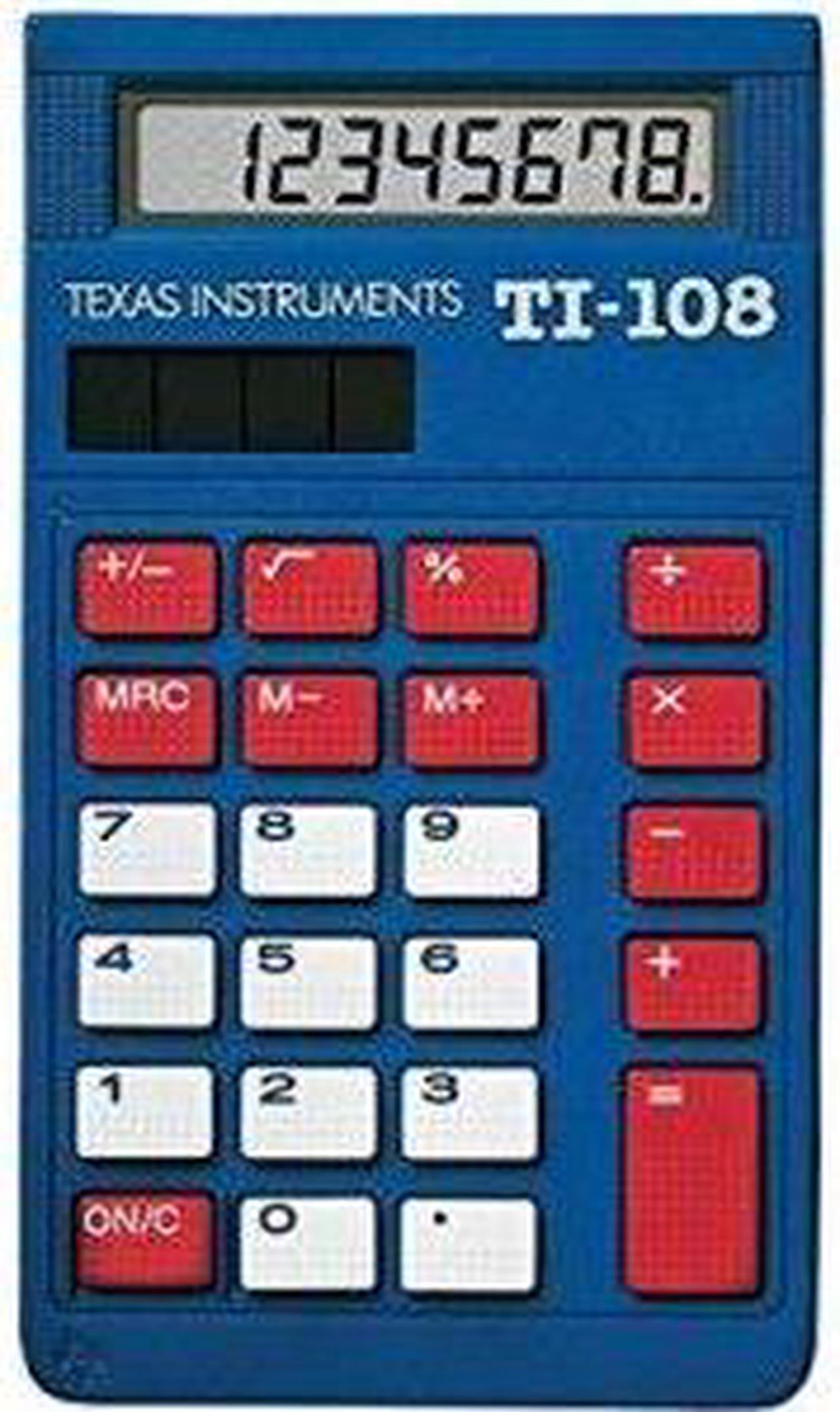 Alt view image 11 of 13 - Texas Instruments TI-108 Teacher Kit TI-108TK 8-Digit Desktop Calculator Blue TI108TK