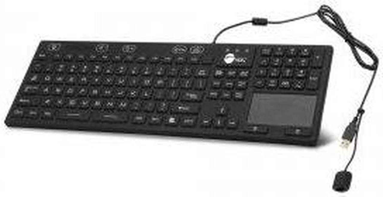 Alt view image 9 of 9 - SIIG Industrial/Medical Washable & Dustproof Keyboard w/ Touchpad - Industrial/Medical Grade Washable & Dustproof Keyboard with Touchpad - USB Keyboard - IP68 Compliant - 110-key Layout - 5 le