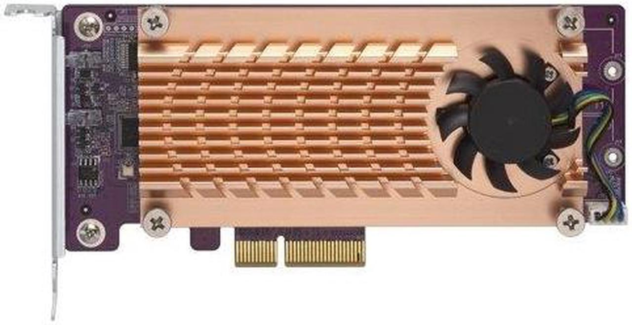 Main image of QNAP QM2-2S-220A Dual M.2 22110/2280 SATA SSD Expansion Card (PCIe Gen2 X2), Low-Profile Bracket Pre-Loaded, Low-Profile Flat and Full-Height are Bundled